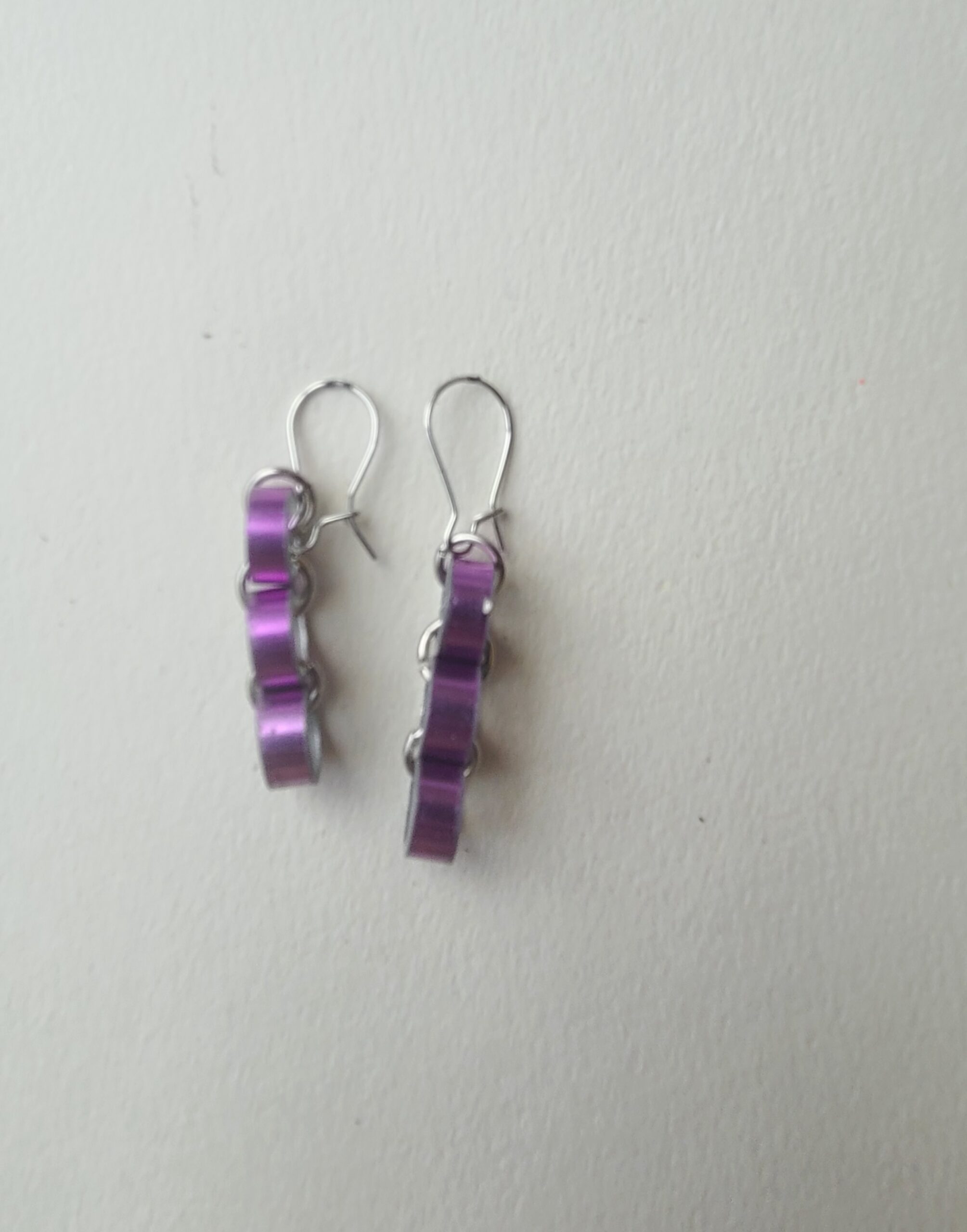 The Circular Connection Dangle Earrings - Made from Knitting Needles - Image 3