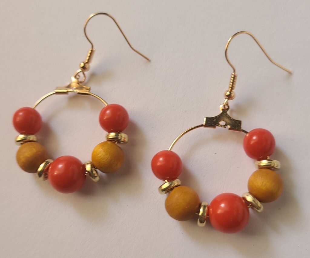 Circle Dangle Earring - Orange