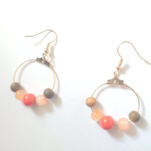 Circle Dangle Earring - Light Orange