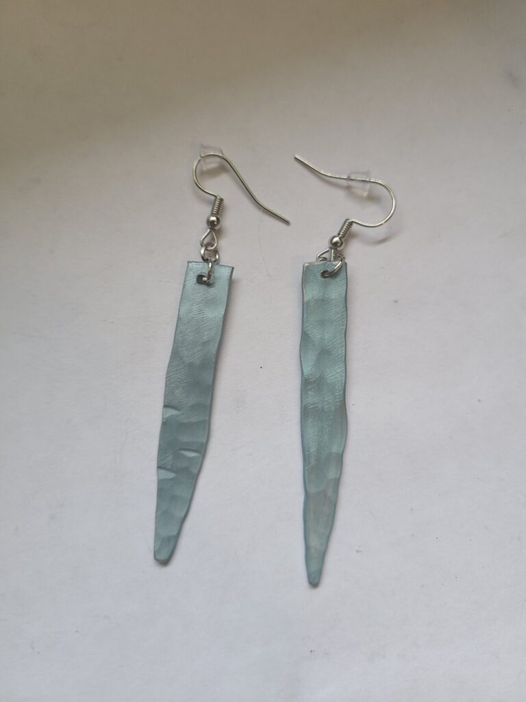 Pointed Dangle Earrings - Made from Knitting Needles