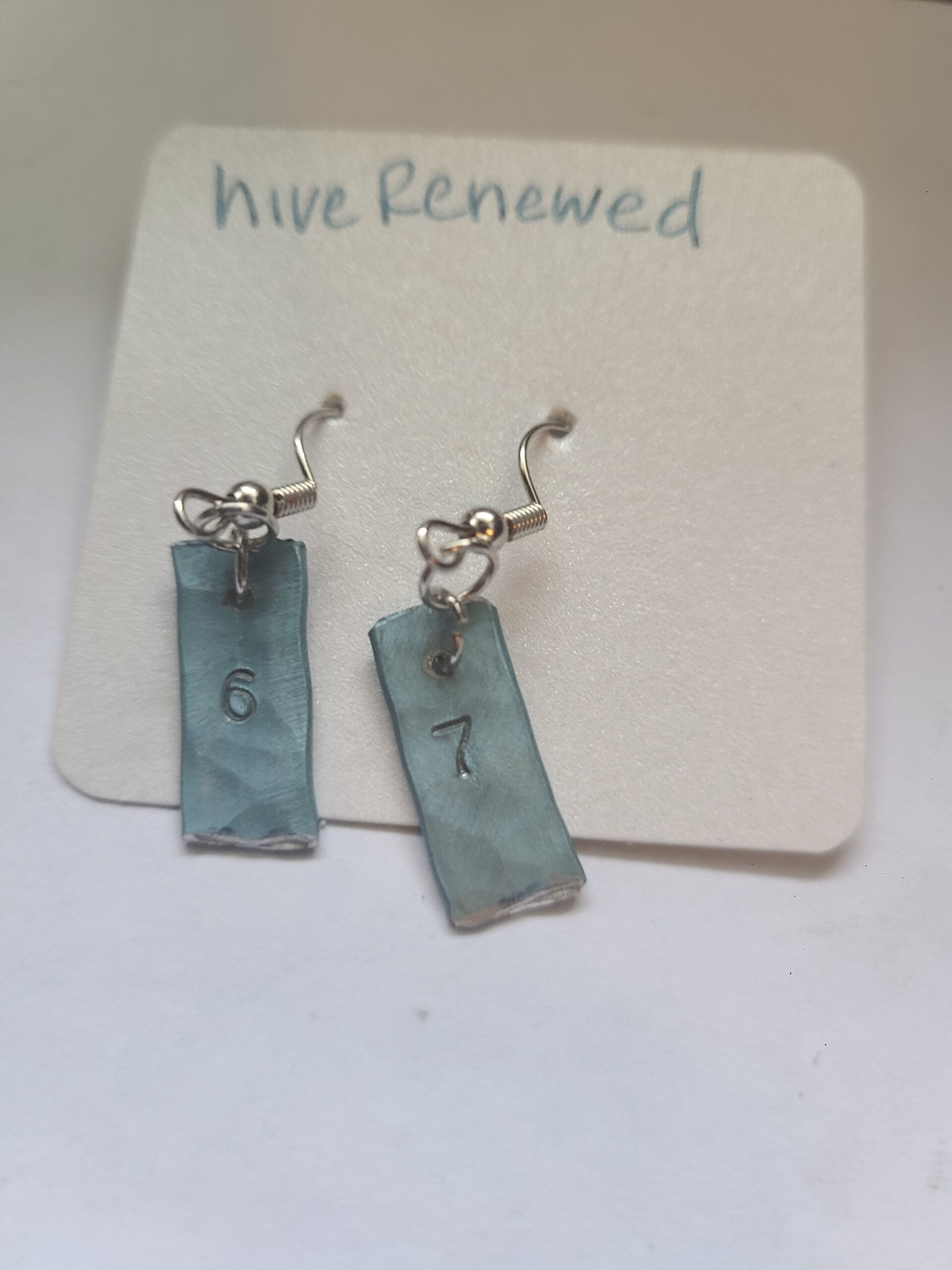 67 Single Dangle Earrings - Made from Knitting Needles